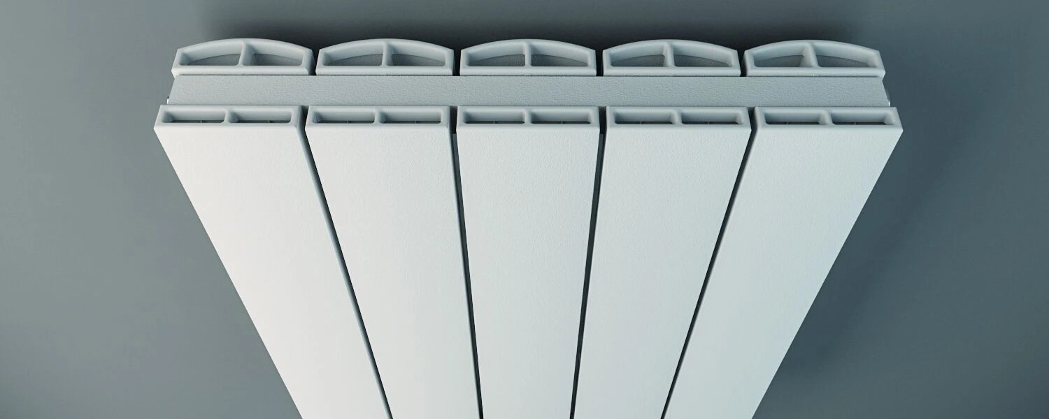 Eastbrook Guardia Horizontale Aluminium Radiator 60x85cm Mat Wit 1440 Watt - Afbeelding 2