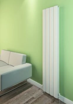 Eastbrook Guardia Verticale Aluminium Radiator 180x28cm Mat Wit 1368 Watt
