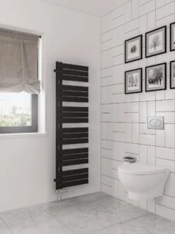 Eastbrook Helmsley Design Radiator 164x50cm Mat Zwart 1022W