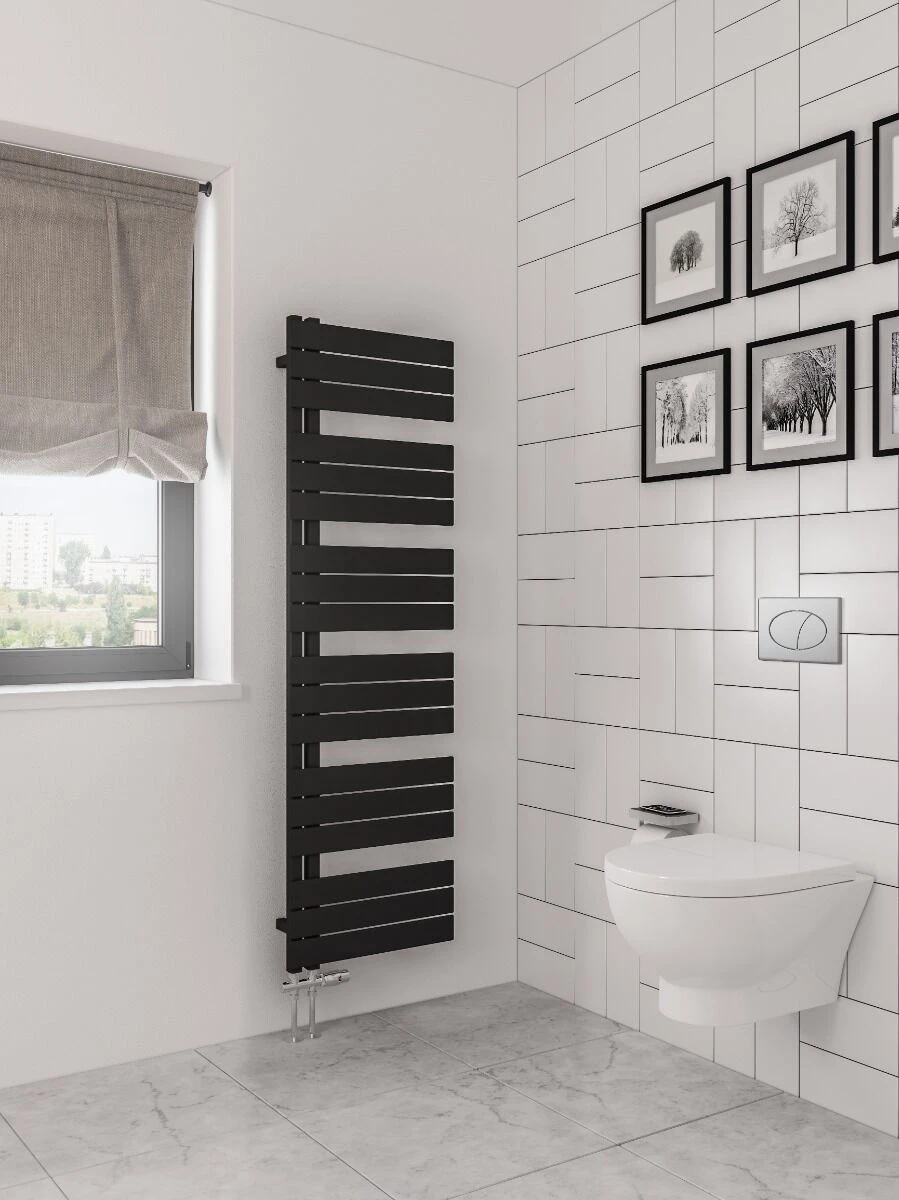 Eastbrook Helmsley Design Radiator 164x50cm Mat Zwart 1022W