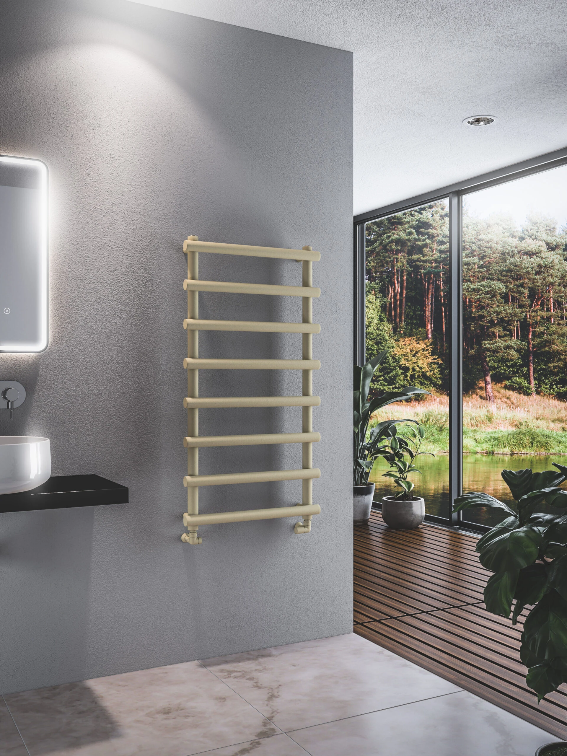 Eastbrook Marlow Radiator 115 X 60cm 594 Watt Cappuccino - Afbeelding 2