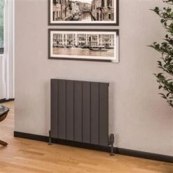 Eastbrook Rosano Horizontale Aluminium Radiator 60x66cm Antraciet 777 Watt