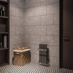 Eastbrook Rosano Verticale Aluminium Radiator 28x60cm Mat Antraciet 316 Watt