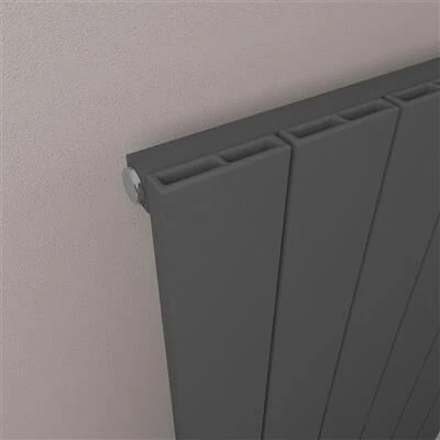 Eastbrook Rosano Verticale Aluminium Radiator 28x60cm Mat Antraciet 316 Watt - Afbeelding 4