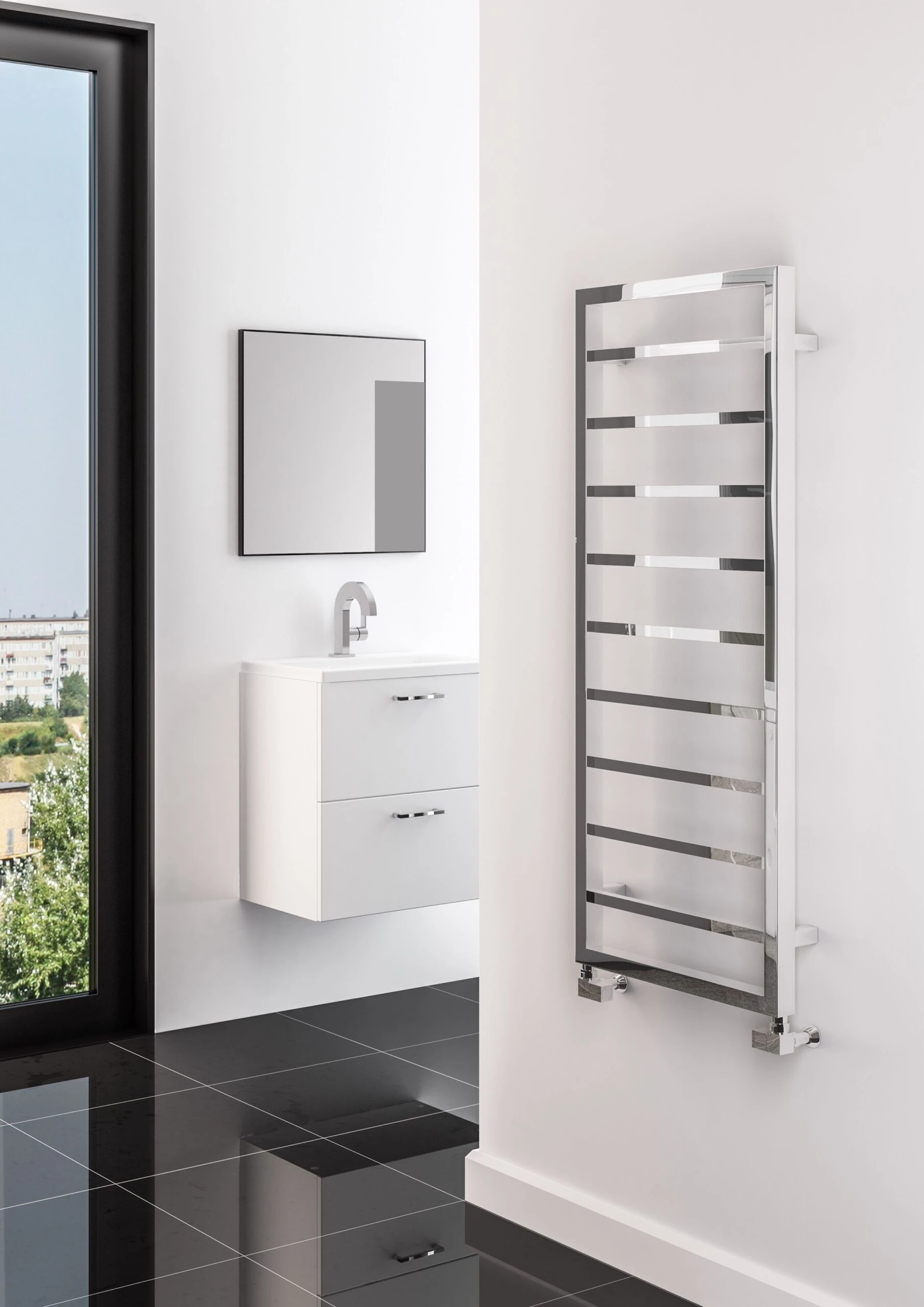 Eastbrook Ryton Radiator 80 X 50cm 168 Watt Chroom - Afbeelding 2