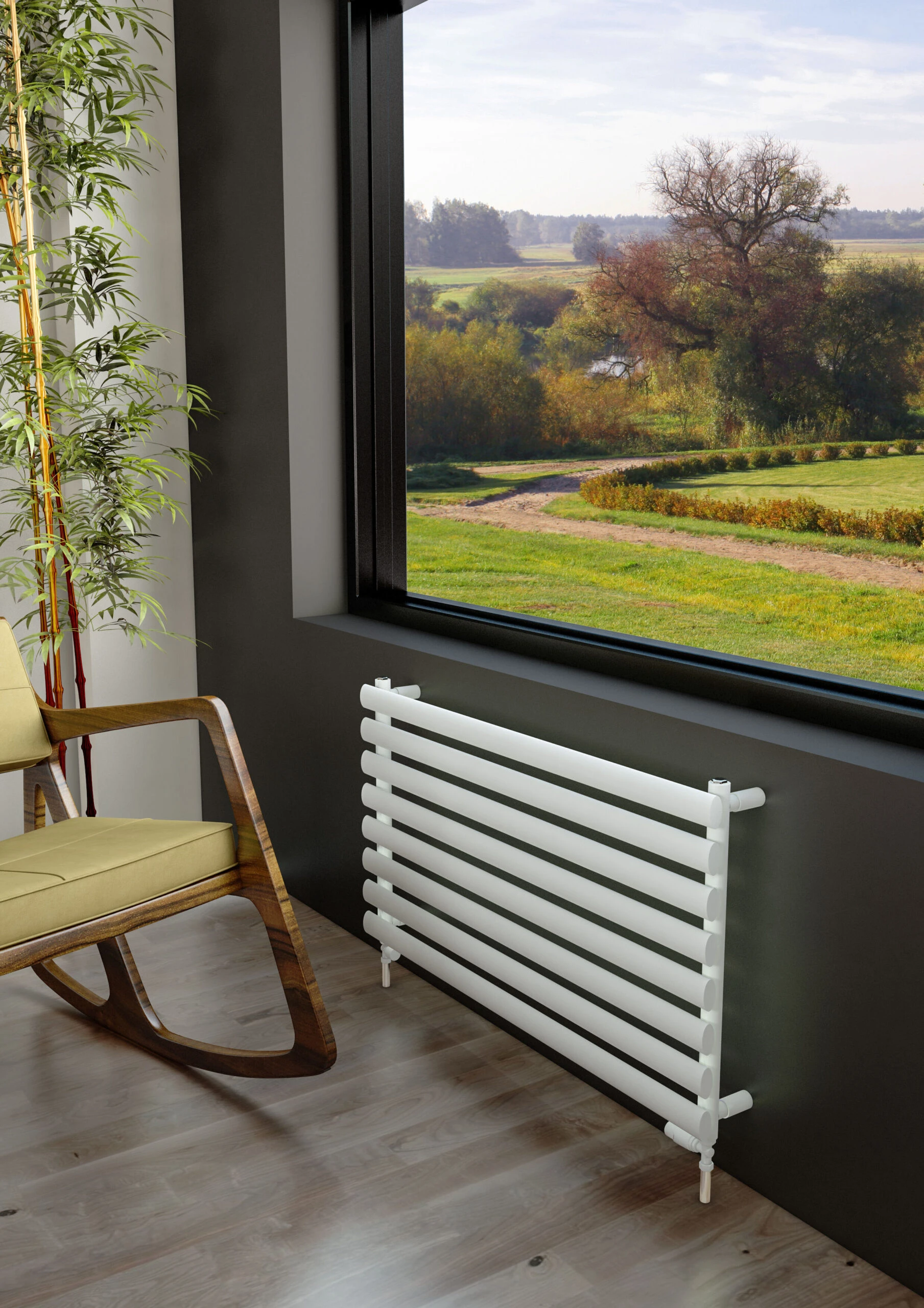 Eastbrook Tunstall Handdoek Verwarming 160x60cm Mat Wit 995 Watt