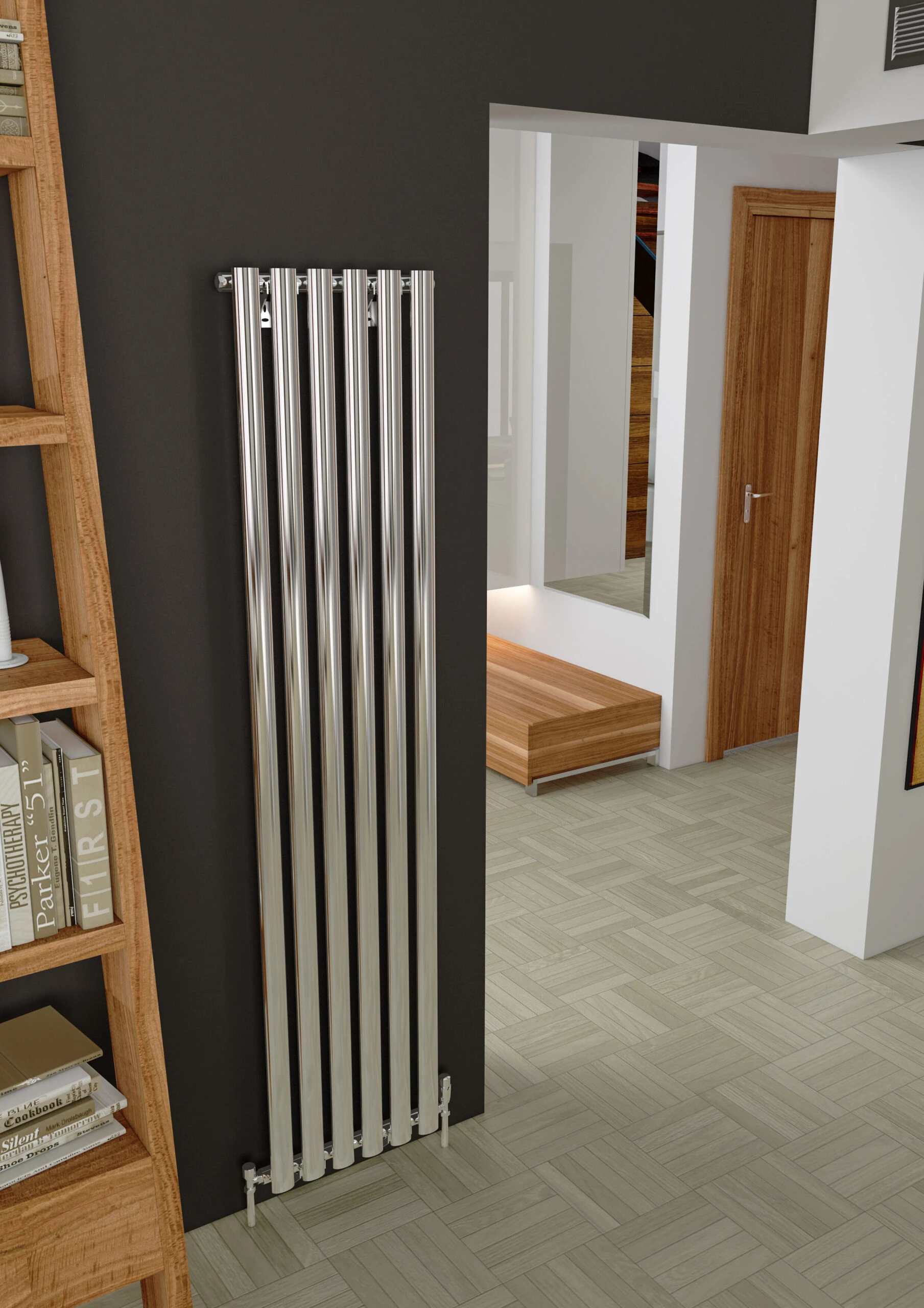 Eastbrook Tunstall Verticale Radiator 180x42cm Chroom 602 Watt