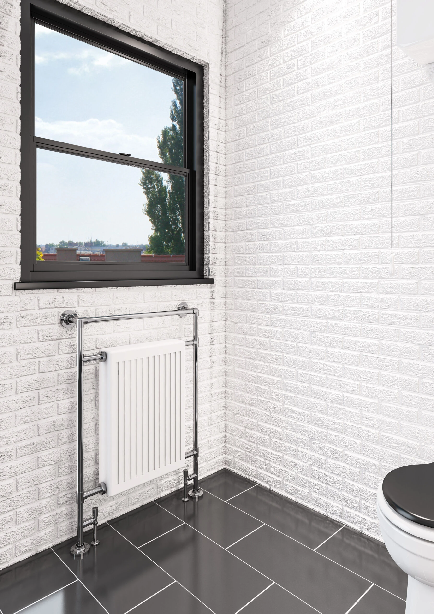 Eastbrook Twyver Klassieke Radiator 95,2x68,5cm Chroom 462 Watt