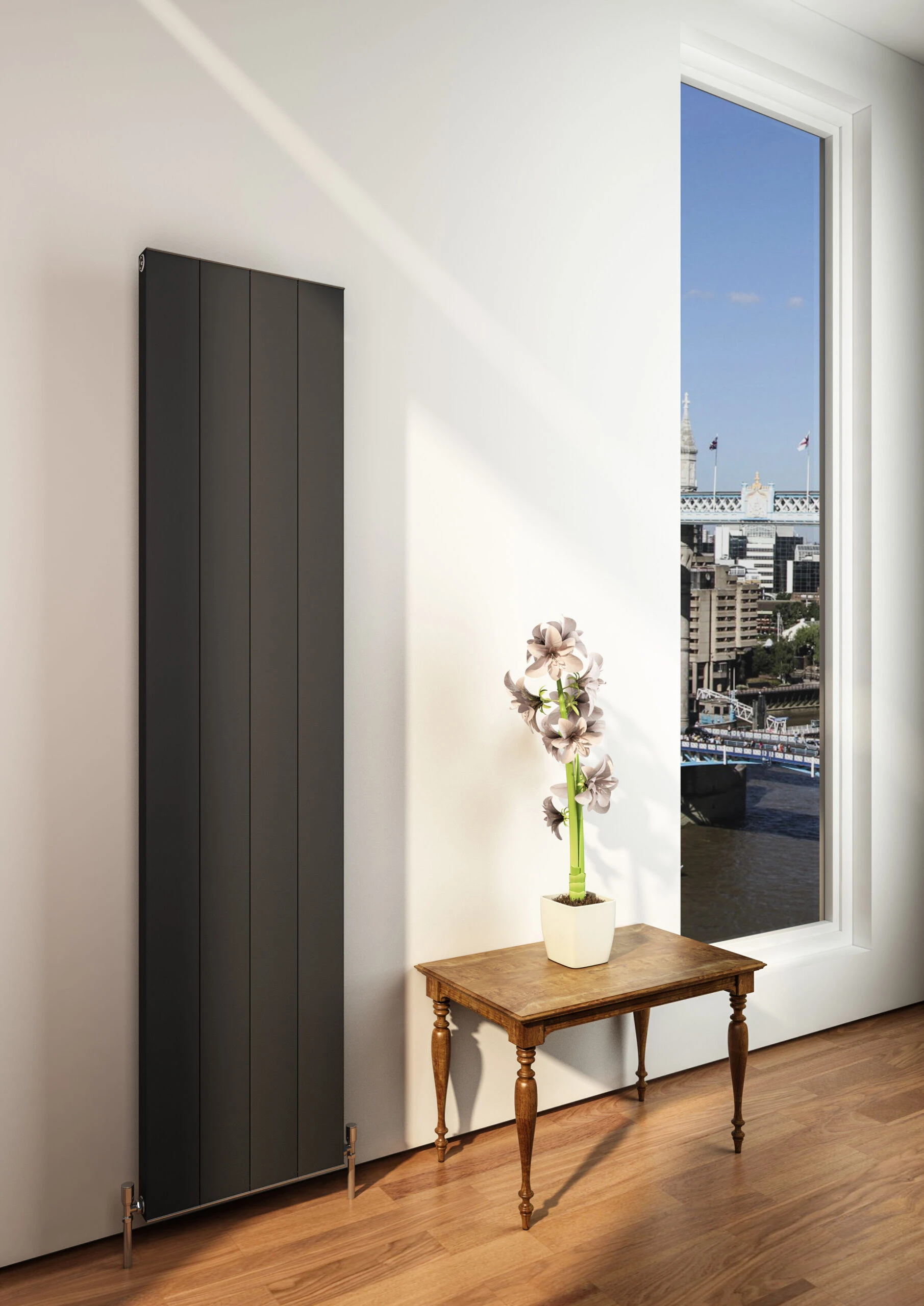 Eastbrook Vesima Verticale Aluminium Verwarming 180x30,3cm Antraciet 1068 Watt - Afbeelding 2