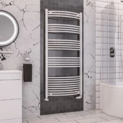 Eastbrook Wendover Gebogen Verticale Radiator 160x75cm Wit 829 Watt