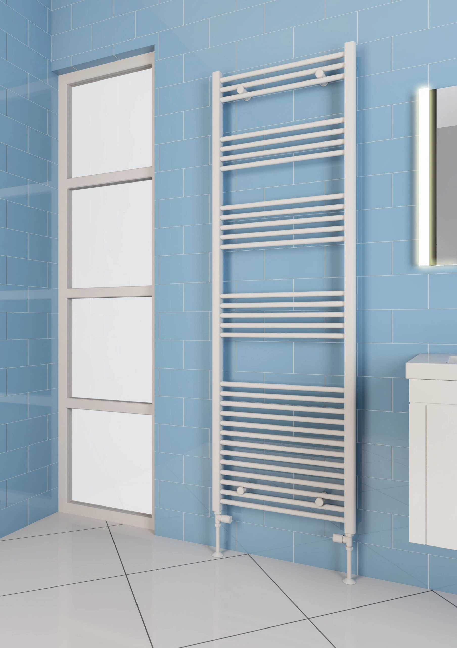Eastbrook Wendover Verticale Radiator 120x40cm Wit 382 Watt - Afbeelding 5