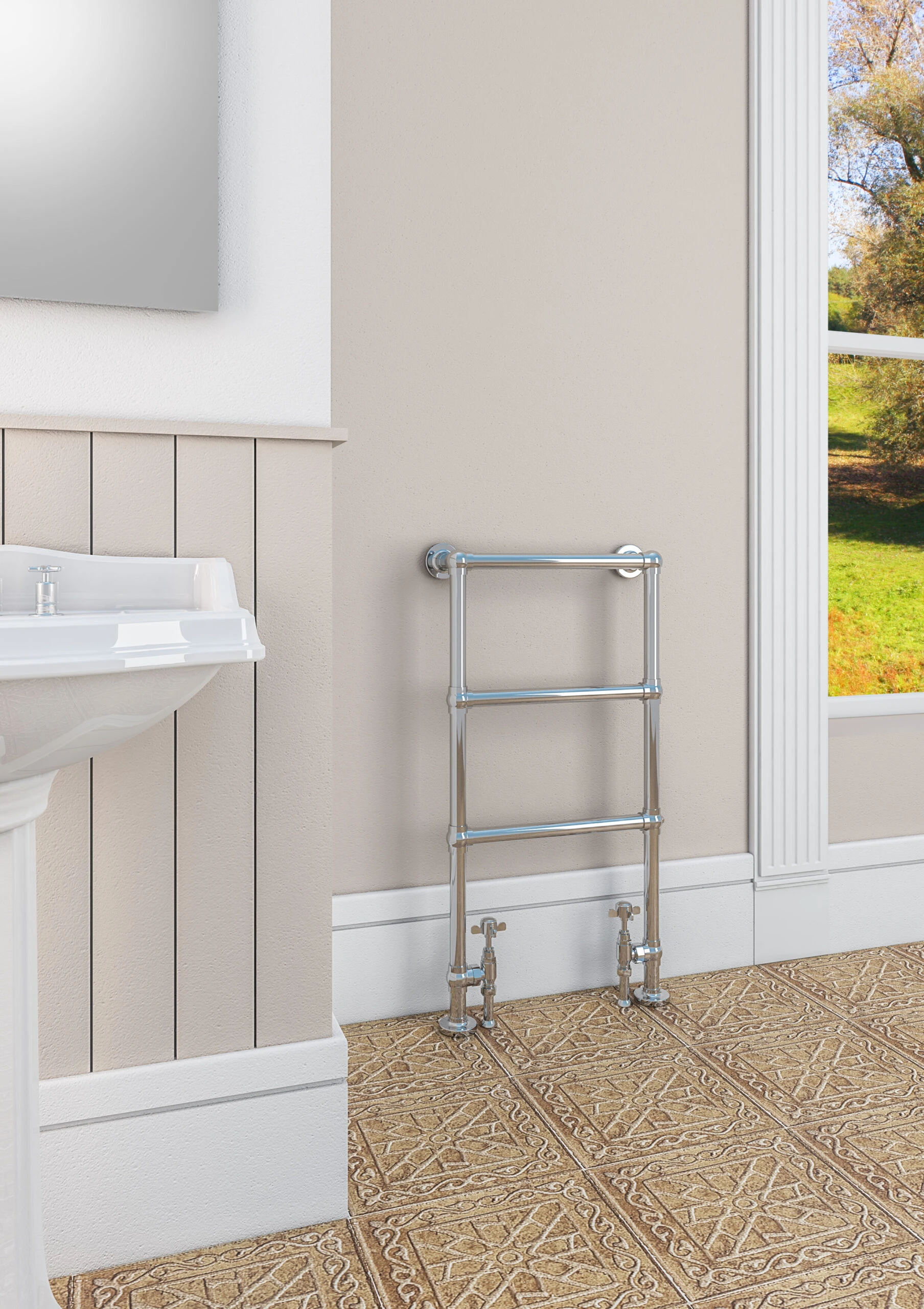 Eastbrook Windrush Klassieke Radiator 119,5x50cm Chroom 181 Watt
