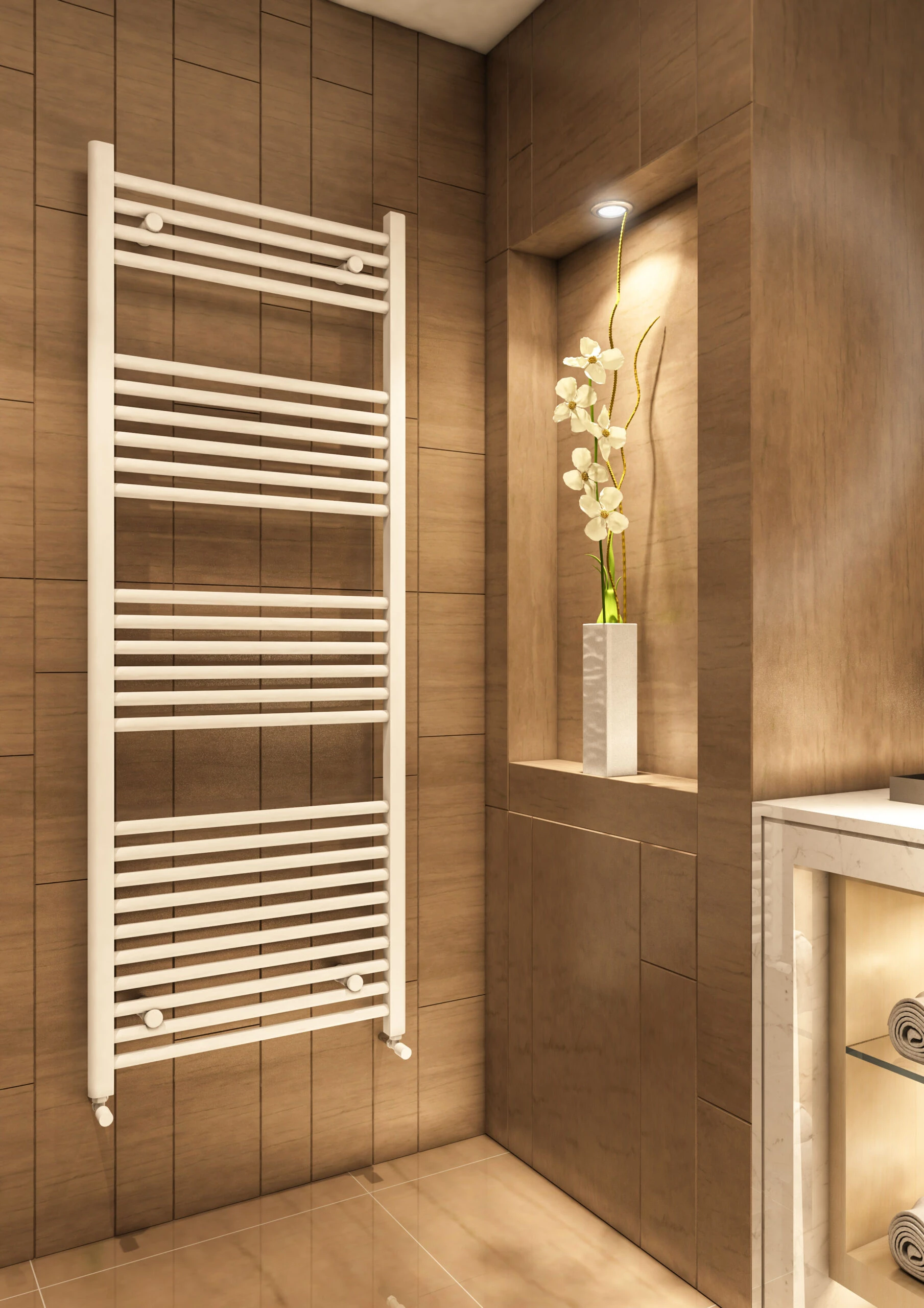 Eastbrook Wingrave Verticale Verwarming 120x50cm Mat Wit 611 Watt