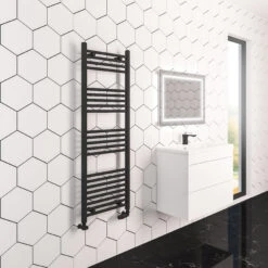 Eastbrook Wingrave Verticale Verwarming 180x50cm Mat Zwart 908 Watt