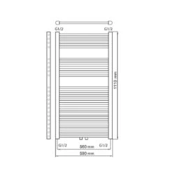 Haceka Gobi Design Radiator 111x59cm Wit, 6 Punts