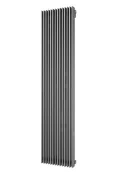 Plieger Antika Retto Designradiator Verticaal Middenaansluiting 1800x415mm 1556W Zilver Metallic