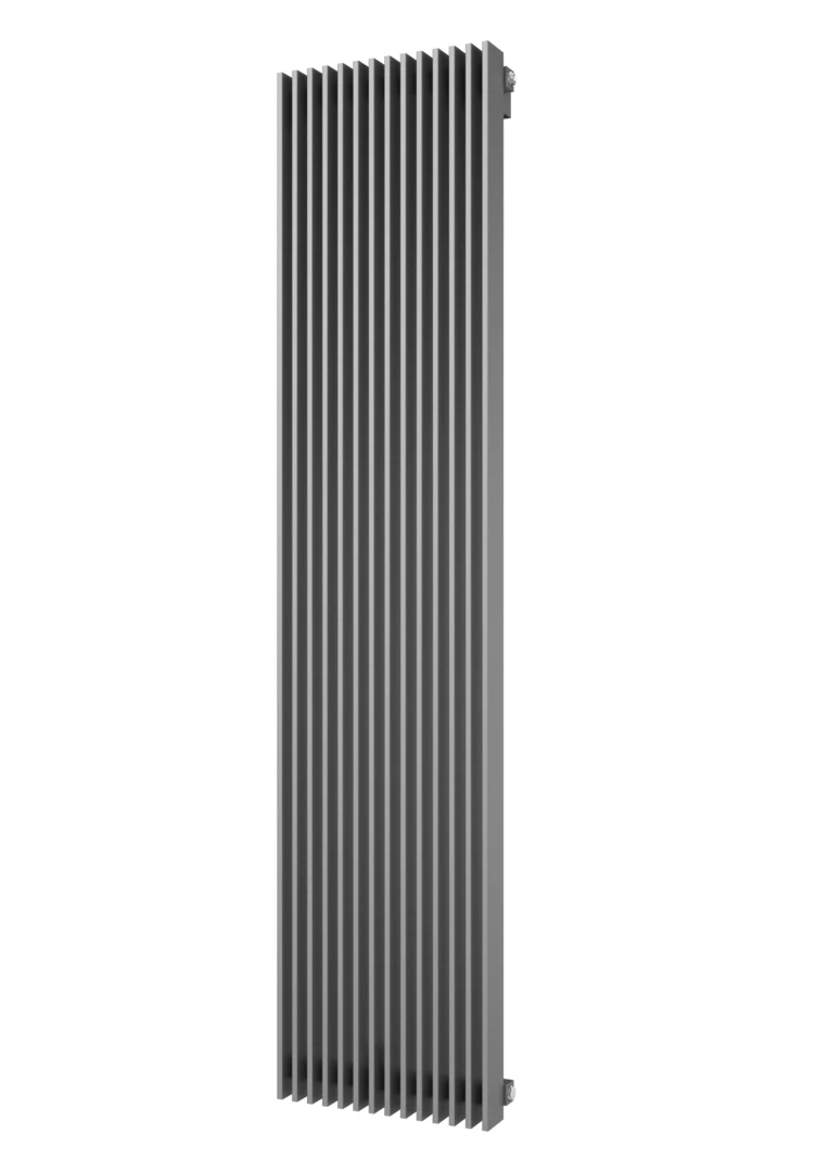 Plieger Antika Retto Designradiator Verticaal Middenaansluiting 1800x415mm 1556W Zilver Metallic