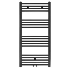Sanigoods Base Handdoek Radiator 120x60 616 Watt MO Aansluiting Mat Zwart