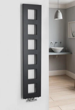 Sapho Block Radiator Mat Zwart 28x133cm 353W