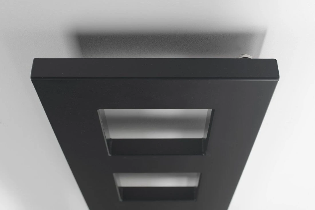 Sapho Block Radiator Mat Zwart 28x133cm 353W - Afbeelding 4