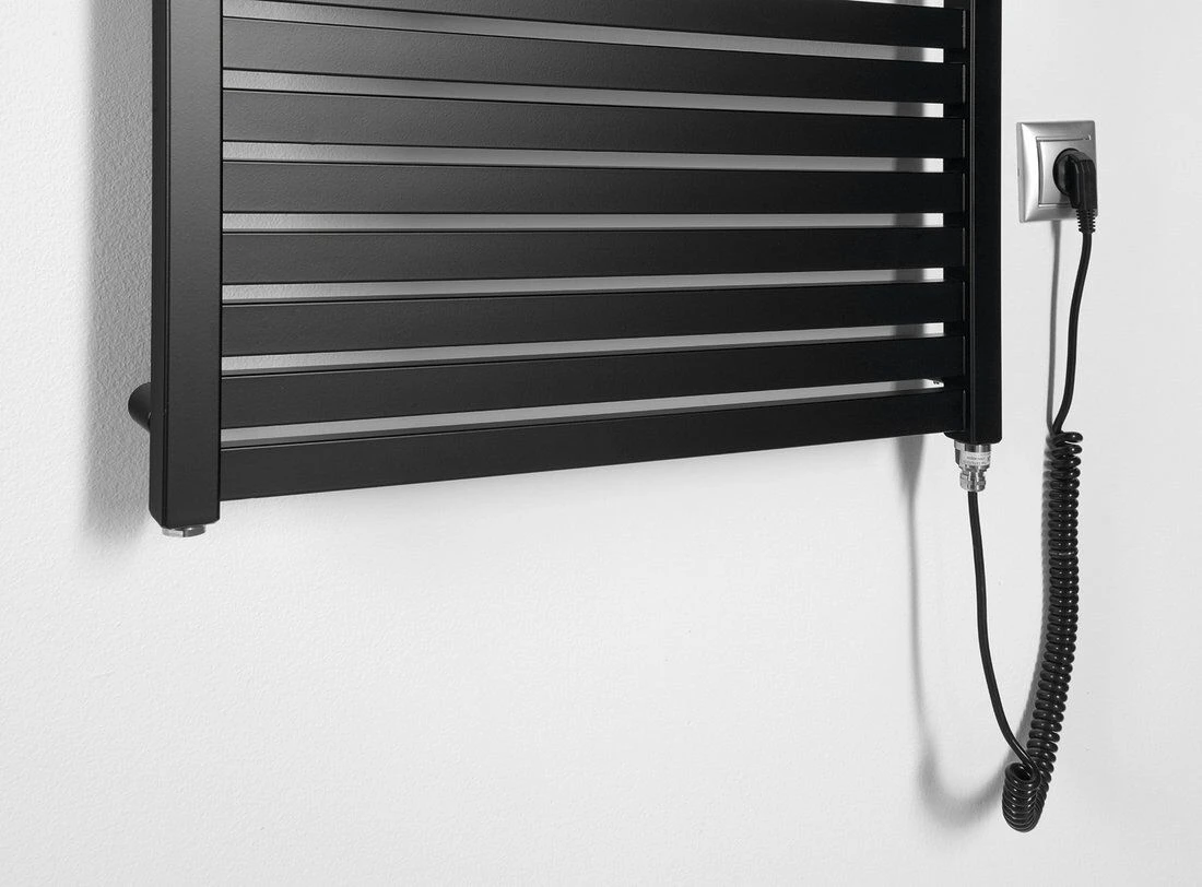 Sapho Tondi Elektrische Radiator Zwart Mat 60x97cm 400W - Afbeelding 2