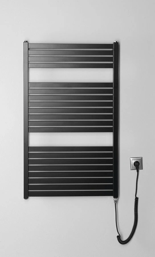 Sapho Tondi Elektrische Radiator Zwart Mat 60x97cm 400W - Afbeelding 4