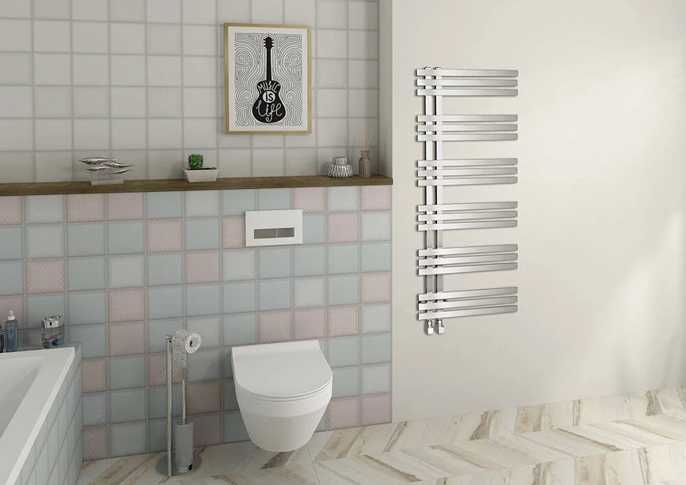 Sapho Vista Radiator Roestvrij Staal 50x119cm 307W - Afbeelding 4