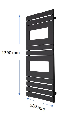 TVS Design Plano Handdoekradiator Wit 560W 52x129cm - Afbeelding 2