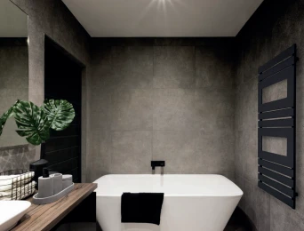 TVS Design Plano Handdoekradiator Zwart 560W 129x52cm - Afbeelding 4